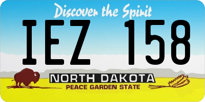 ND license plate IEZ158