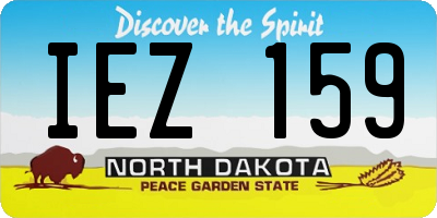ND license plate IEZ159