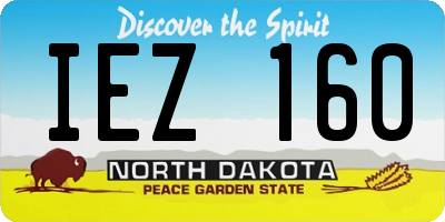 ND license plate IEZ160