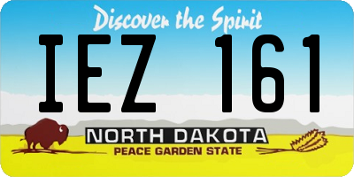 ND license plate IEZ161
