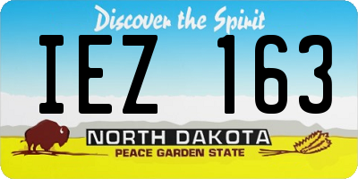 ND license plate IEZ163