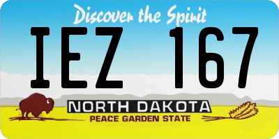 ND license plate IEZ167