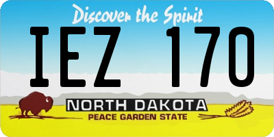 ND license plate IEZ170