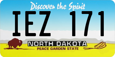 ND license plate IEZ171