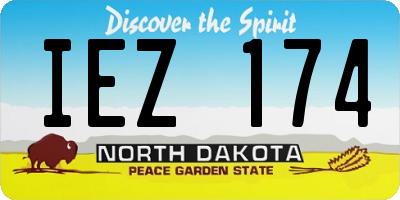 ND license plate IEZ174