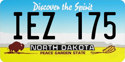 ND license plate IEZ175