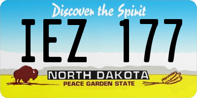 ND license plate IEZ177