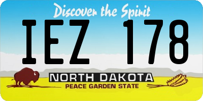 ND license plate IEZ178