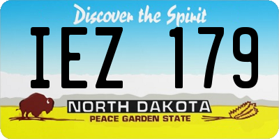 ND license plate IEZ179