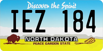 ND license plate IEZ184