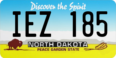 ND license plate IEZ185