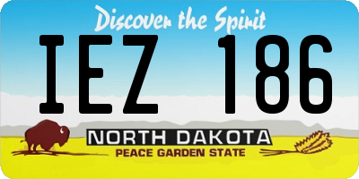 ND license plate IEZ186