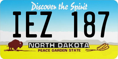 ND license plate IEZ187