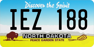 ND license plate IEZ188