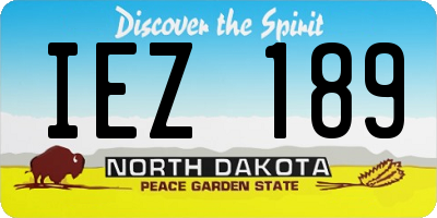 ND license plate IEZ189