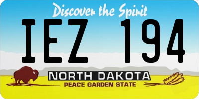 ND license plate IEZ194