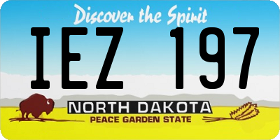 ND license plate IEZ197