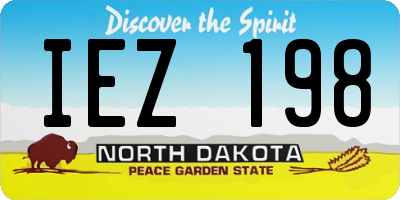 ND license plate IEZ198