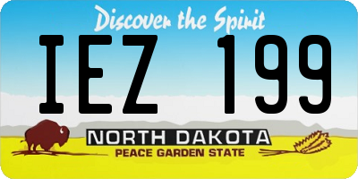 ND license plate IEZ199