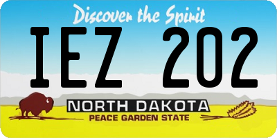 ND license plate IEZ202