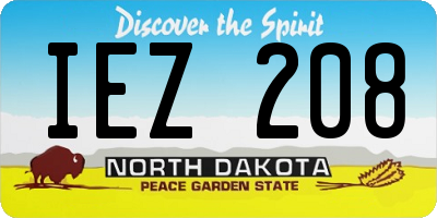 ND license plate IEZ208