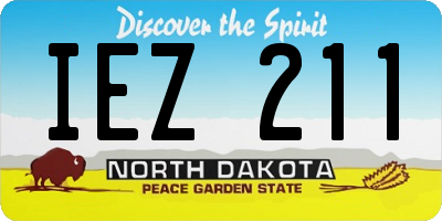 ND license plate IEZ211