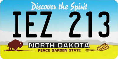 ND license plate IEZ213
