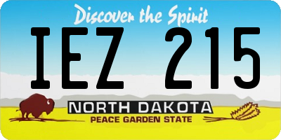 ND license plate IEZ215