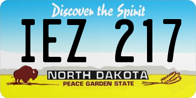 ND license plate IEZ217