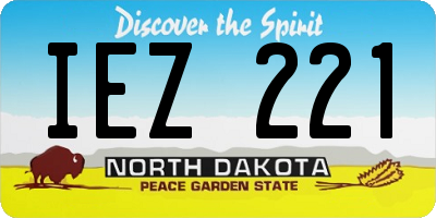 ND license plate IEZ221