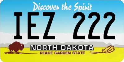 ND license plate IEZ222
