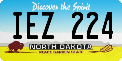 ND license plate IEZ224