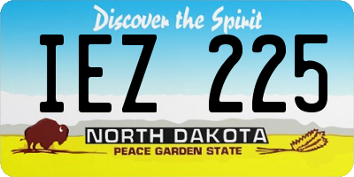 ND license plate IEZ225