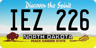 ND license plate IEZ226