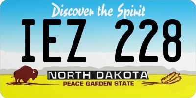 ND license plate IEZ228