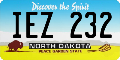 ND license plate IEZ232