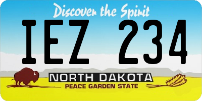 ND license plate IEZ234