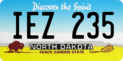 ND license plate IEZ235