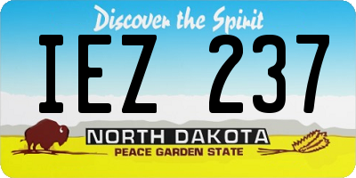 ND license plate IEZ237