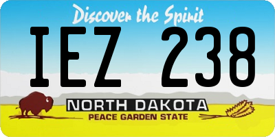 ND license plate IEZ238