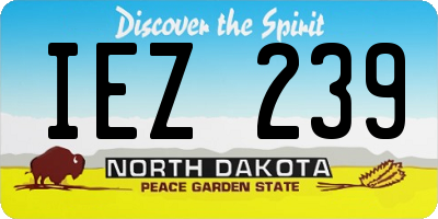 ND license plate IEZ239