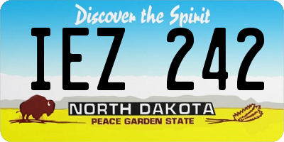 ND license plate IEZ242