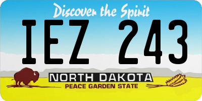 ND license plate IEZ243
