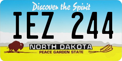 ND license plate IEZ244