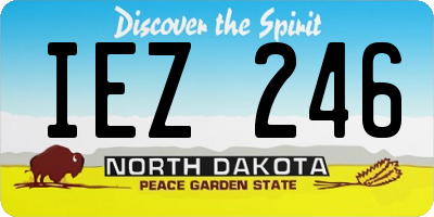 ND license plate IEZ246