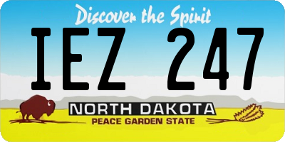 ND license plate IEZ247