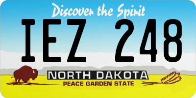 ND license plate IEZ248