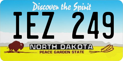 ND license plate IEZ249