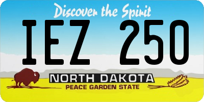 ND license plate IEZ250
