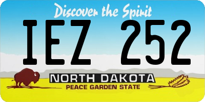 ND license plate IEZ252